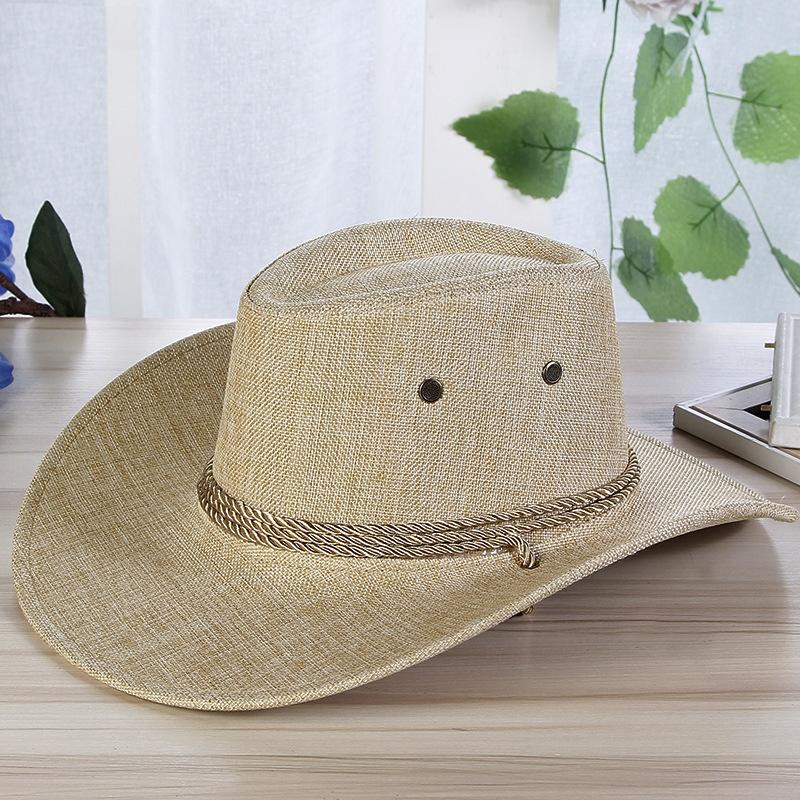 Frühling Herbst Breitkrempe Einfarbige Herren Jazzhut Unisex Sonnenschutz Outdoor Damen Zylinder Cowboyhut