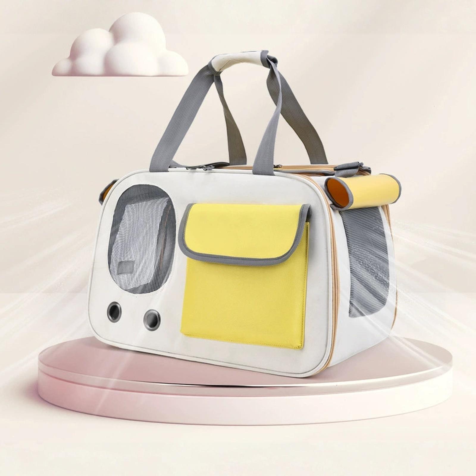 

Pet Carrier, Puppy Small Dog Carrier, Carrier Bag, Premium PU Leather Carrying Handbag for Outdoor Travel Walking Hiking Shopping (Green) one size