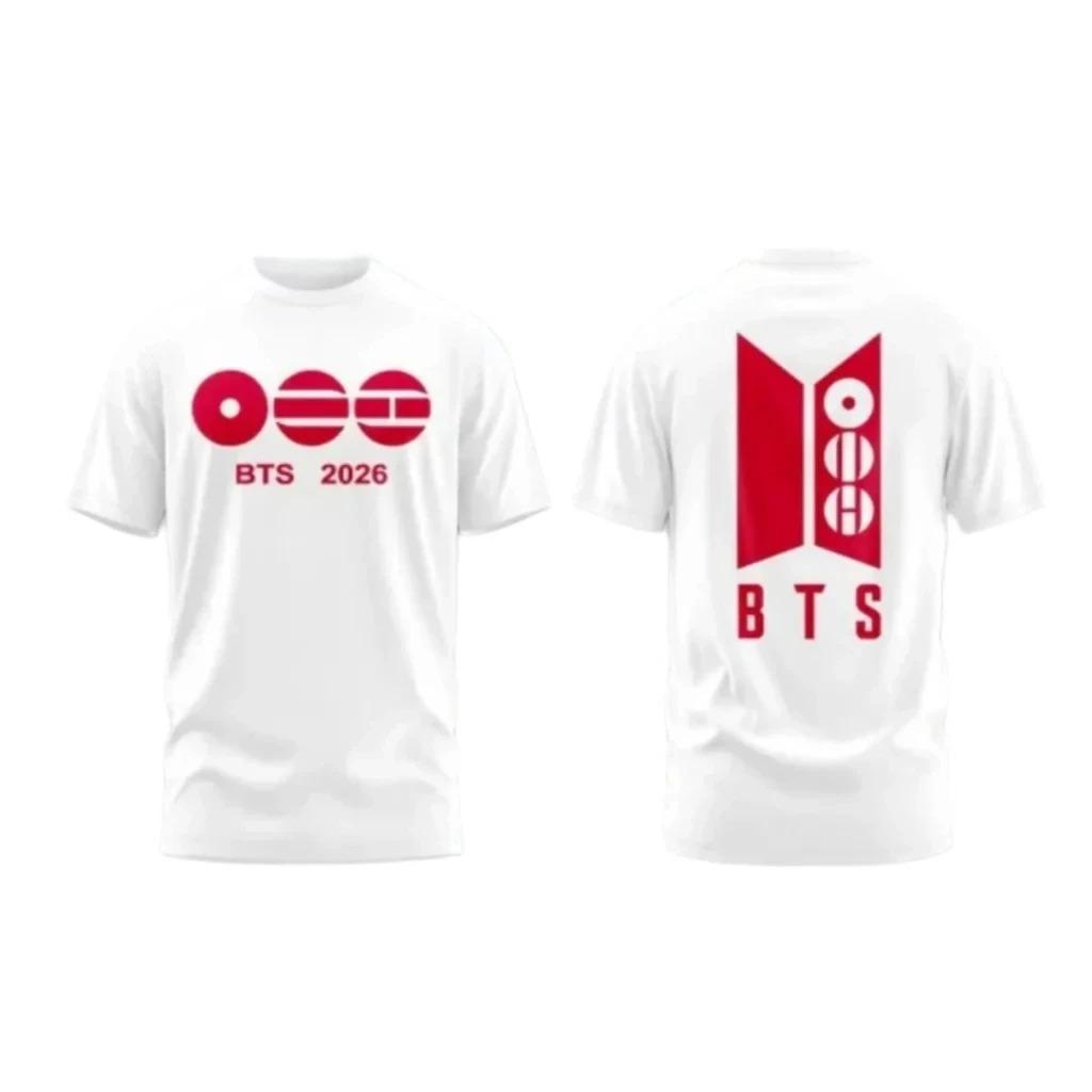 

Футболка BTS ARIRANG World Tour 2026 з принтом фотографій учасників Літня бавовняна футболка з коротким рукавом для фанатів K-Pop Army Повсякденна футболка S
