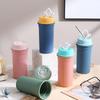 Simple Plastic Water Bottle Sealed Portable Coffee Cup for Office Outdoor 350ml KTY