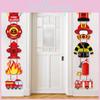 Protection Fire Cartoon Theme Birthday Party Decor Door Hanging For Event Kids