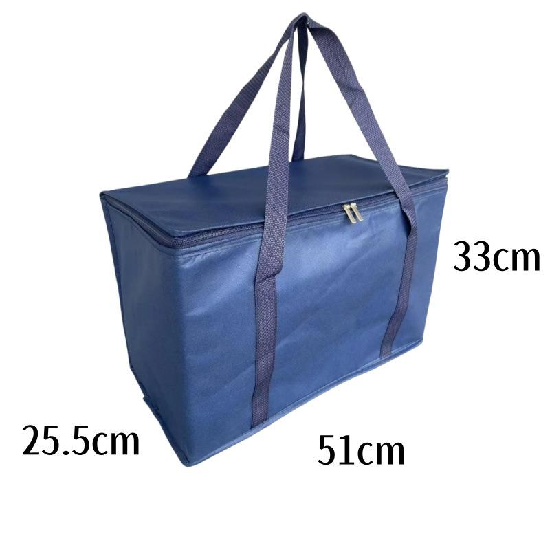 

Трансграничный бестселлер: Складная термосумка большой вместимости для пикника на открытом воздухе и сохранения свежести 51x25.5x33cm темно-синий