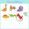 Themed Cake Dinosaur Accessory Paper Flag Plugin Set Birthday Decoration Party