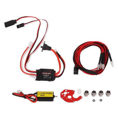 RC Brushed Motor ESC Set High Torque 050 66T Brushed Motor 30A Brushed ESC with Red White Modified