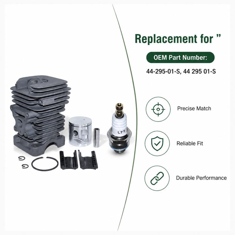 41mm Cylinder Piston Kit Replacement For Partner 742 840 842 McCulloch 742 842 Chaaw Parts Top End Kit Pin Rings Circlip
