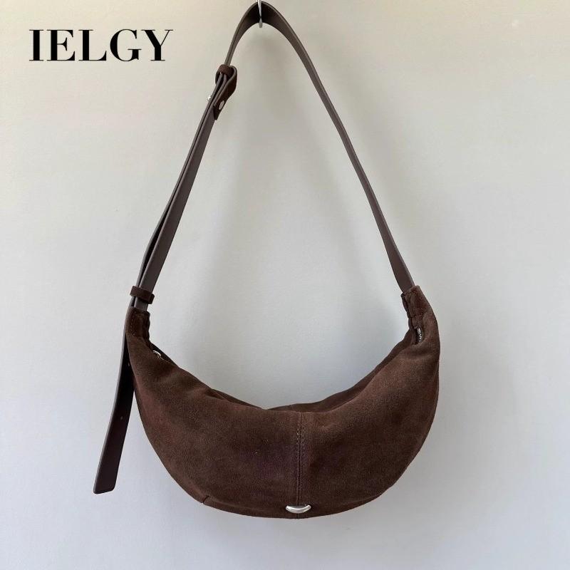 IELGY Soft Leather Underarm Dumpling Bag Shoulder Crossbody