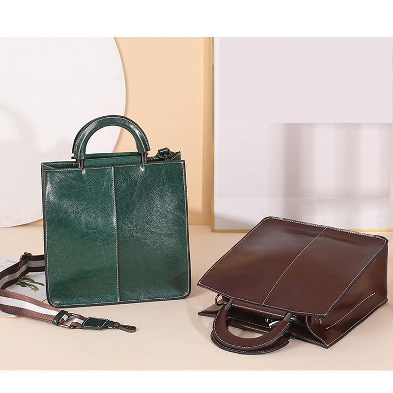 Bolsos de cuero auténtico para mujer, bolso de mano de lujo con cremallera, bolsos de mano de piel de vaca, bolso bandolera de diseñador