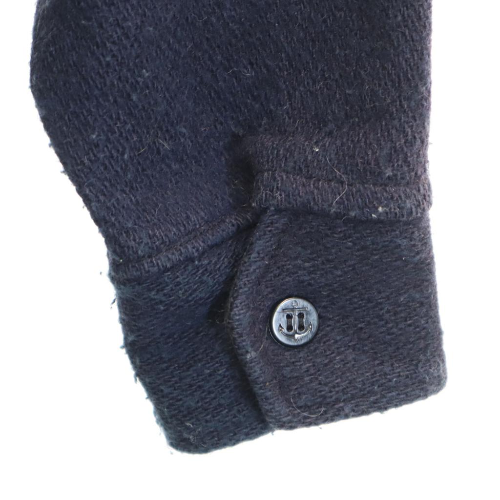 Melton 70s Made In USA Vintage Long Sleeve Wool Shirt M Navy Men's Used