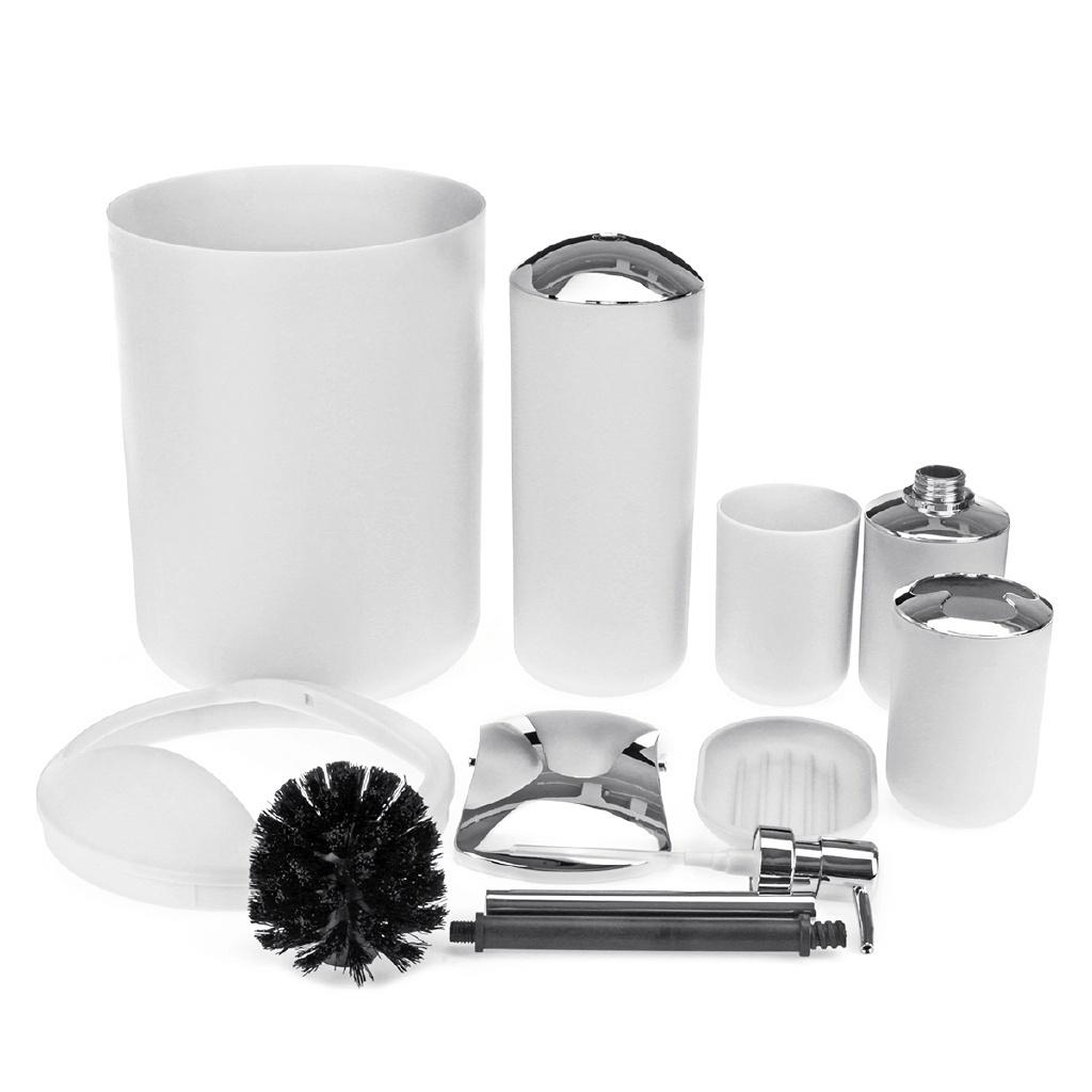 6 In 1  Bathroom Wash Set Bathroom Plating Six Sets of Soap Dispenser/Toothbrush Holder/Glass/Soap Box Bathroom Supplies