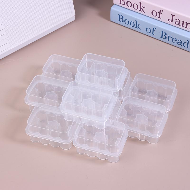 10Pcs 3Ml/5Ml 10-Slot Vial Storage Case Plastic Clear Microtube Storage Box Stackable Freezer Tube Box Diabetic Supplies