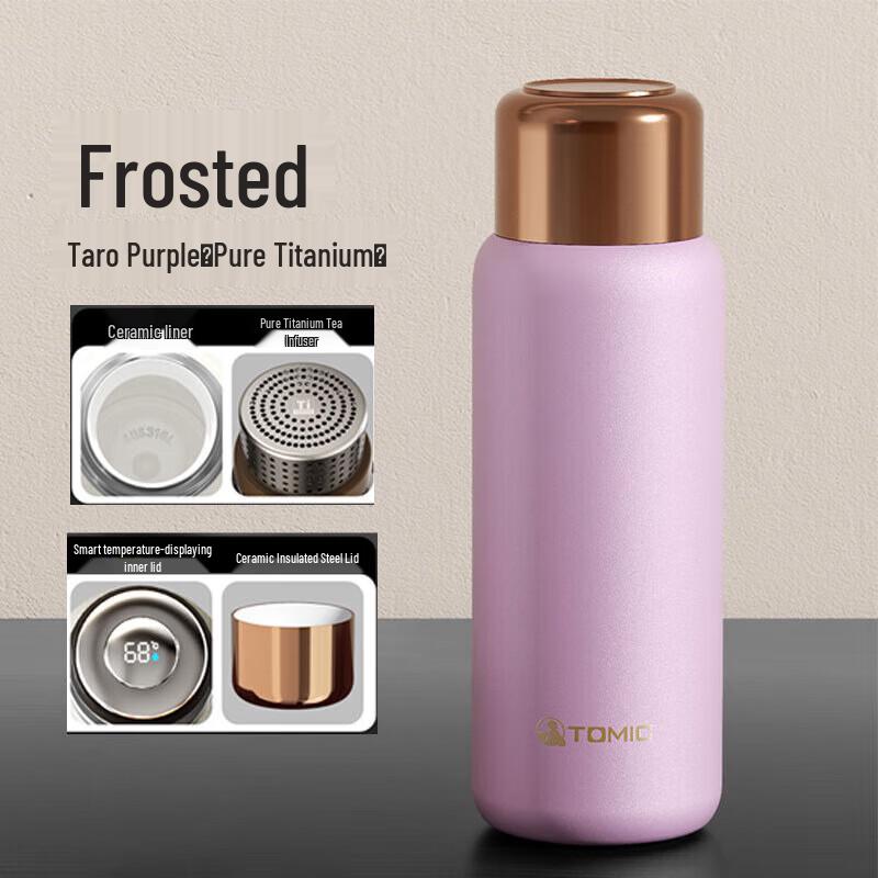 Temake Smart Temperature Display Ceramic Lined Mug with Tea Infuser