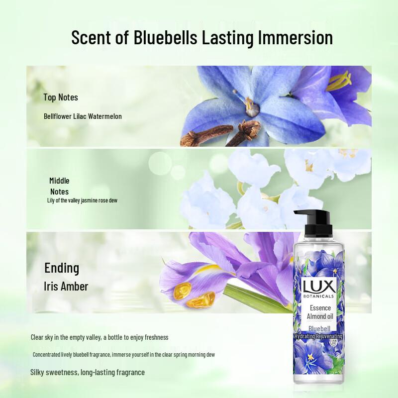 Lux Bluebell Scent Botanical Essential Oil Shower Gel