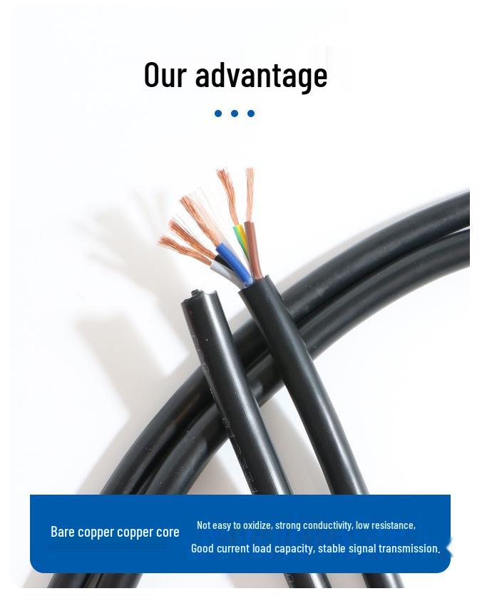 Premium Pure Copper Core RVV 3-Core 2.5mm² Flexible Control Power Cable