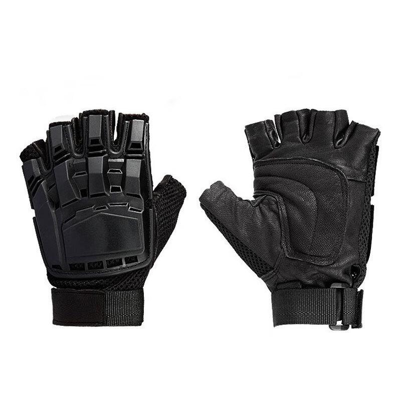 LONGQI Hard Shell Half-Finger Outdoor Training Gloves M-XL