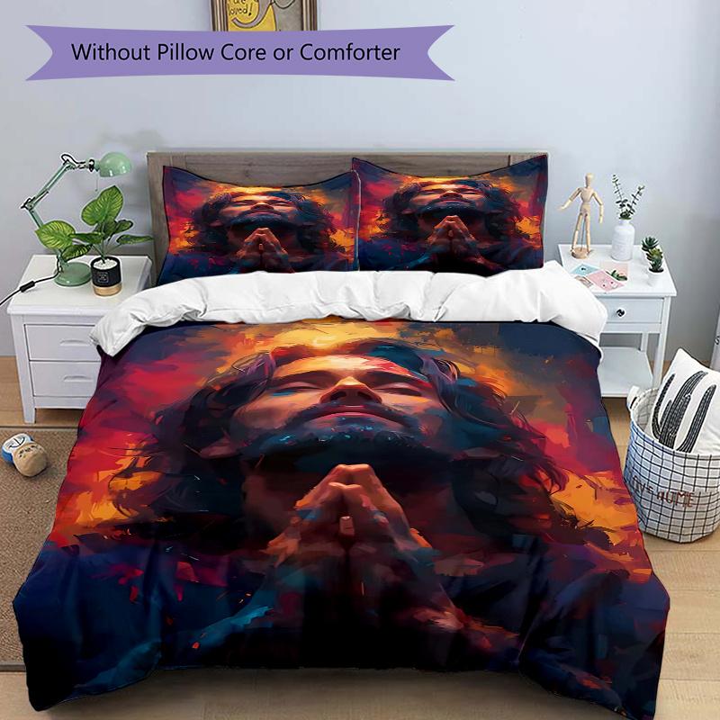 

3pcs Anime Cartoon Design Comforter Set with One Quilt Cover and Two Pillowcases (No Core) - Home Decor, Festive Gift, Polyester Fabric, Suitable for 135x200cm