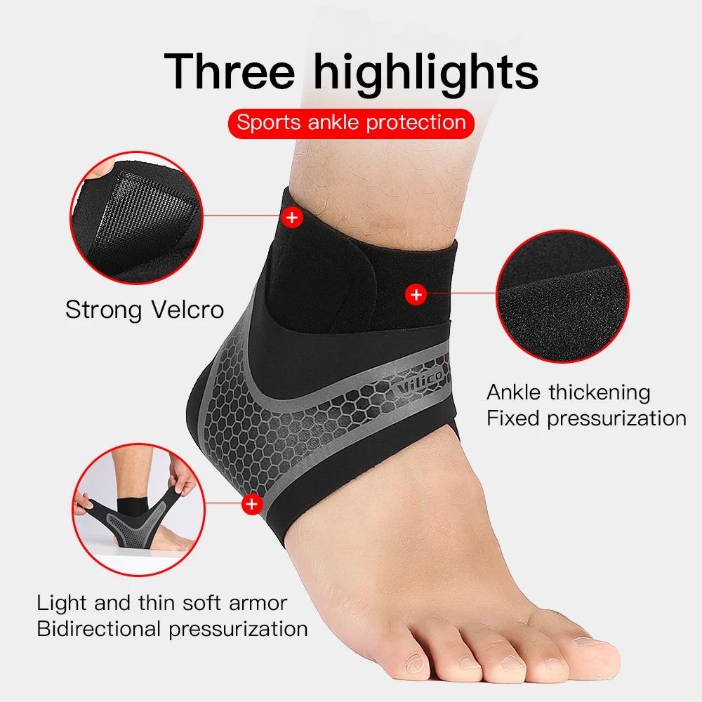 1 Pcs Nylon Ankle Support Bandage Compression Ankle Brace For Gym Fitness Basketball Football Running Sports Injury Prevention