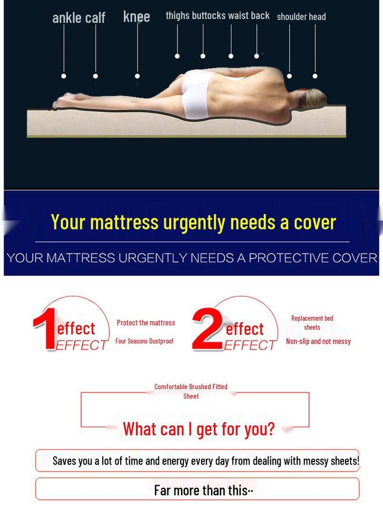 Brushed Cotton Non-slip Fitted Sheet and Mattress Cover for Hotel & Guesthouse Beds