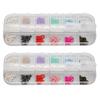 2 Boxes Art Nail Chains Metal Rhinestones Nail Chain Decorations for Nail Art Chains DIY Design 12