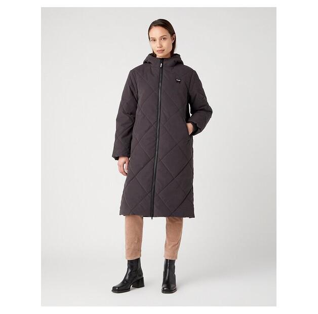 Куртка зимняя Wrangler Long Quilted Jacket Faded Black EU S