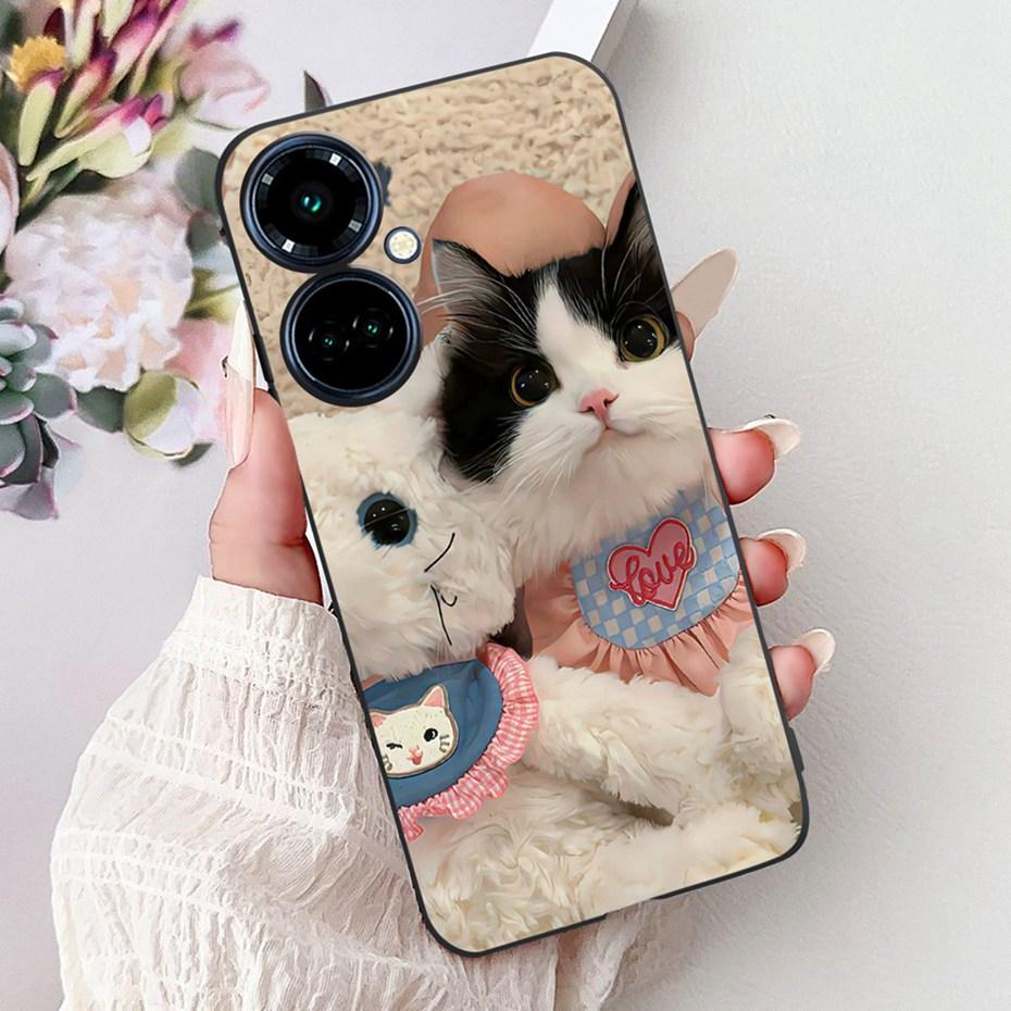 New Design Phone Case For Tecno Camon 19 Pro 5G 4G Camon19 Black Silicone Soft Cover For Tecno Camon 19 19Pro 4G Cases Bumpers