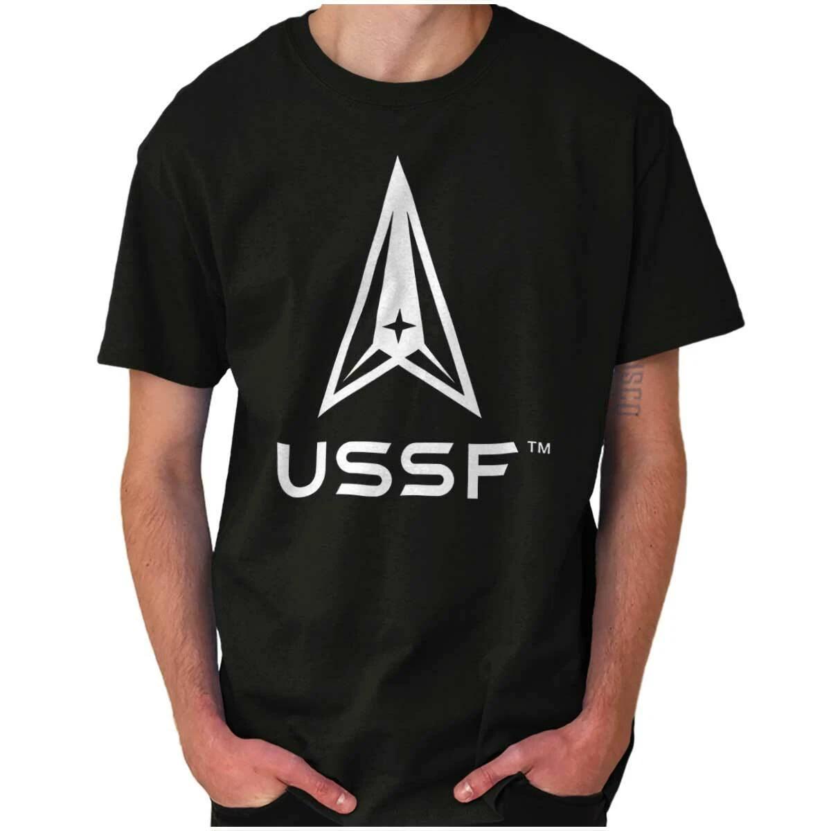 USSF Logo United States Space Force Military Womens or Mens Crewneck T Shirt Tee XL