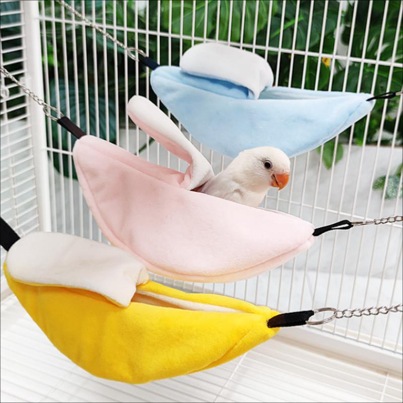 Banana Hamster Bird Rat Soft Bed Hammock Hanging Swing Moon Boat Bed Hanging Nest Bed Small Animals Nest Small Pet Supplies