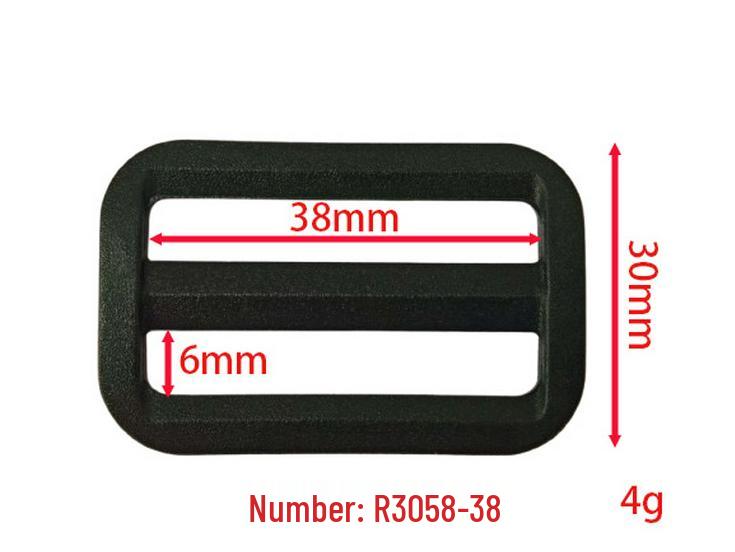 In Stock: 20-50mm Wear-Resistant Adjustable Plastic Ladder Buckle for Backpacks