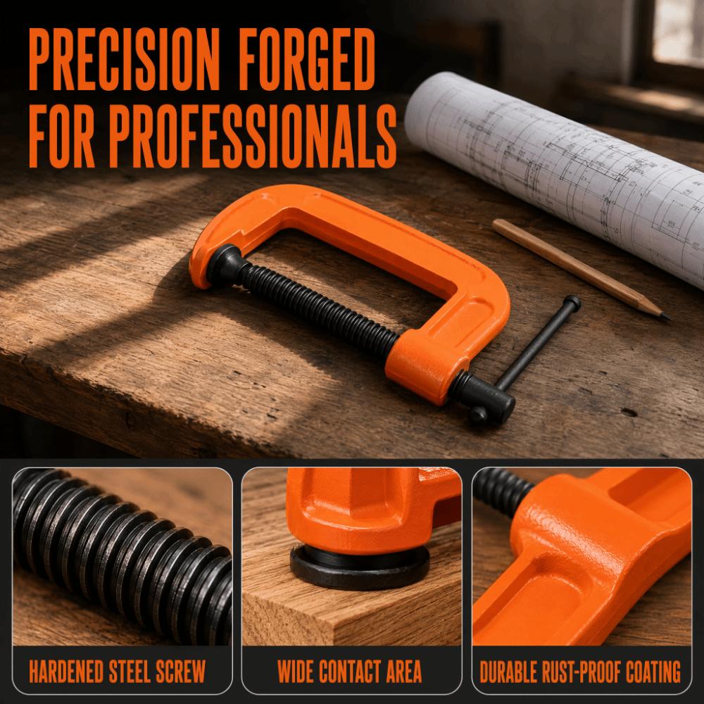 Cast iron G Type Clamp Thicken Design Heavy Duty Clamp Premium Hand Screw Clamp  For Wood Work
