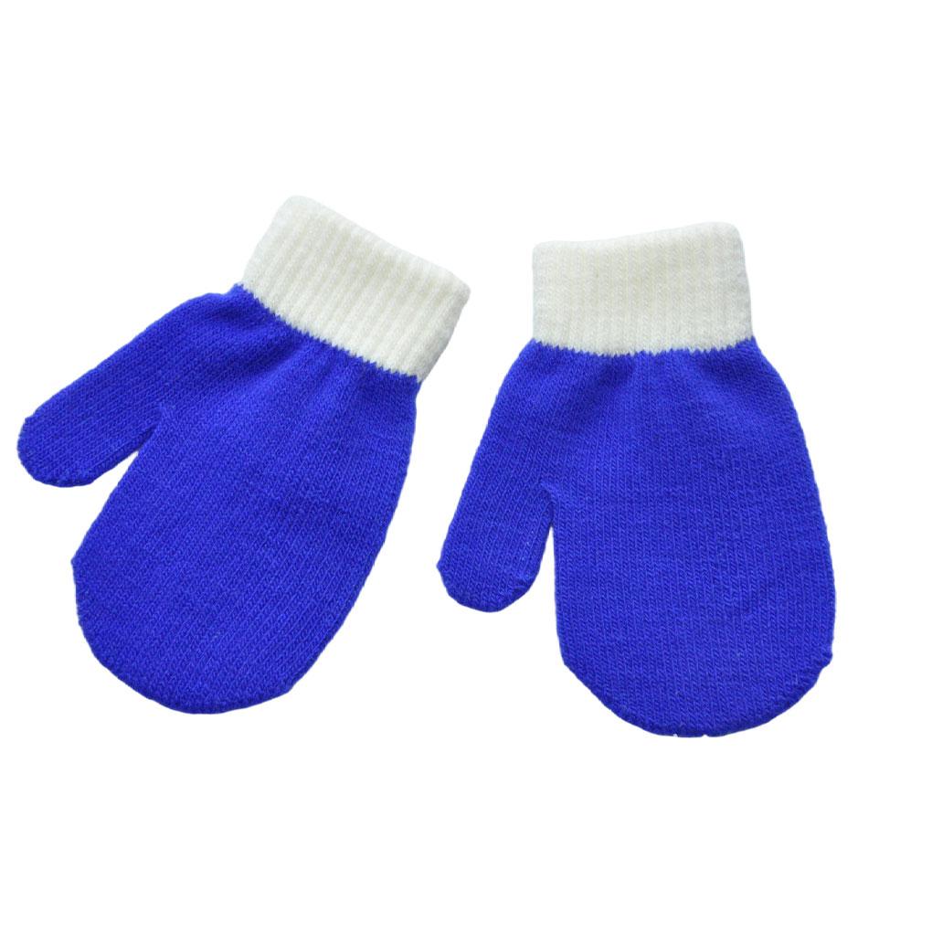 

1 Pair Kids Mittens Winter Clothes Accessory Simple Style Children Mitts Boys Girls Supple Knitting Toddler Mitts for Outdoor