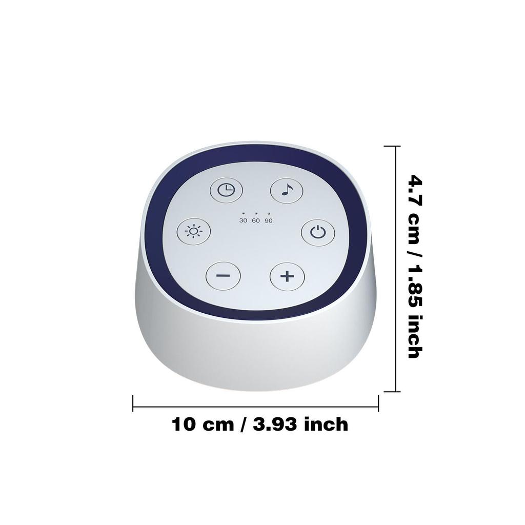 White Noise Machine with 24 Soothing Sounds Night Light Timer Rechargeable Sleep Aid for Babies Kids and Adults