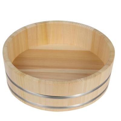 Kiso Sawara Rice Wooden Sushi Made In Japan [Hino] Bowl, 24cm, Tray,