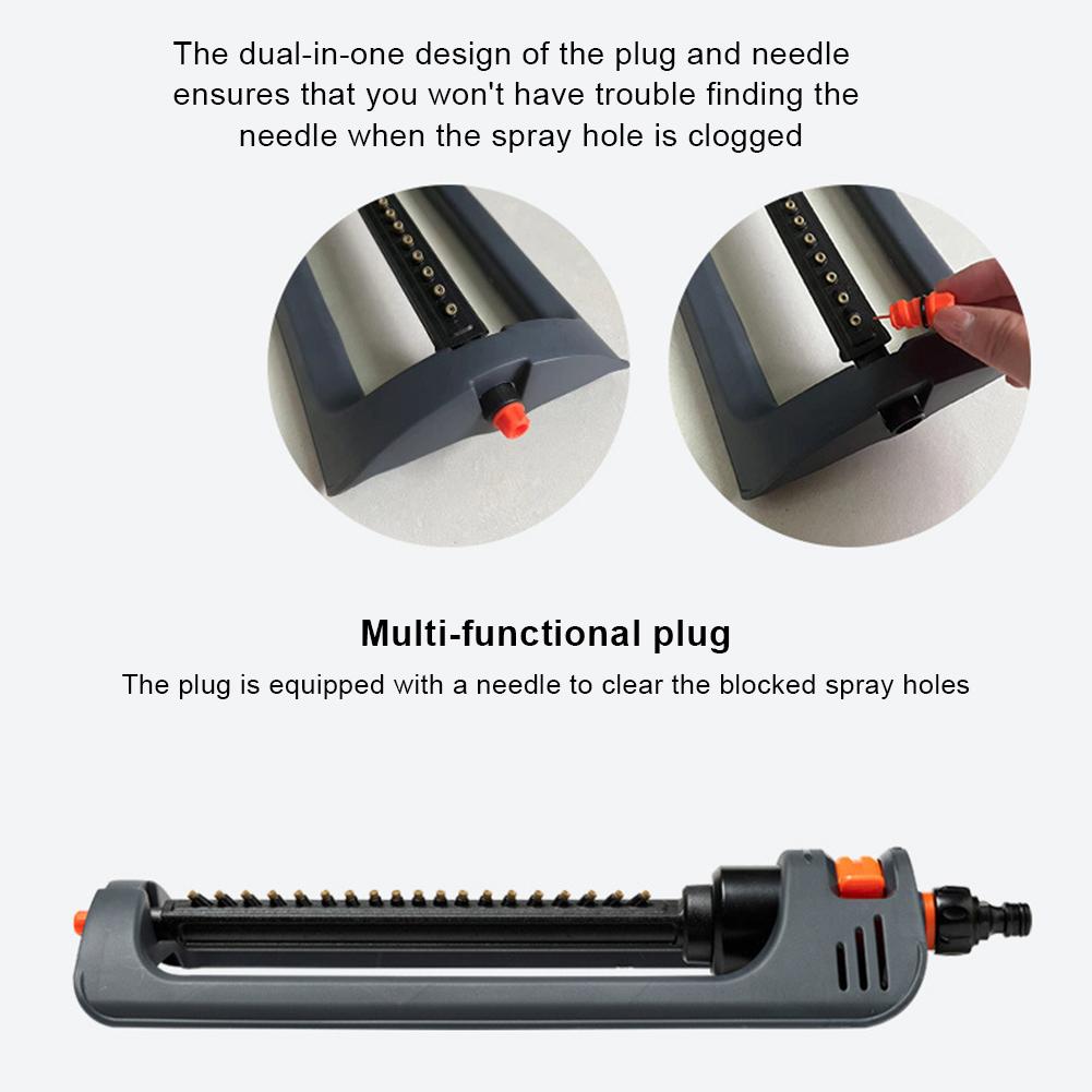 Oscillating Sprinkler Indestructible Rustproof Automatic Swing Irrigation Sprinkler 4 Modes for Large Lawn Yard and Garden Gass