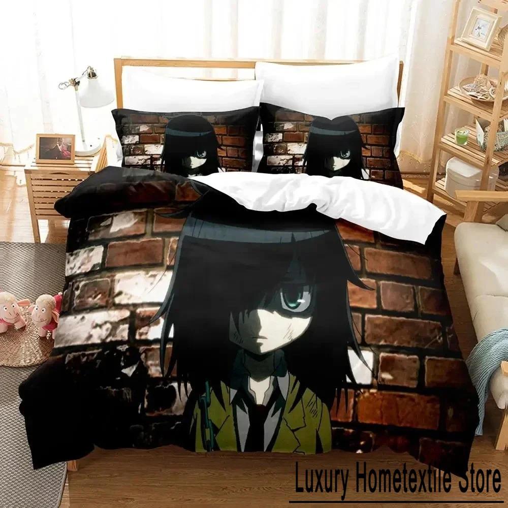 

3D Print Anime Tomoko Kuroki WataMote Bedding Set Duvetcover Bed Set Quilt Cover Pillowcase Comforter king Queen Size Boys Adult 70x133cm 2pcs