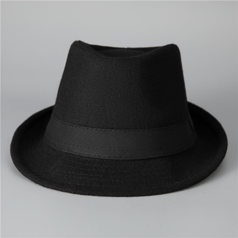 Top hat men's autumn and winter British jazz hat gentleman's hat thickened woolen warm hat