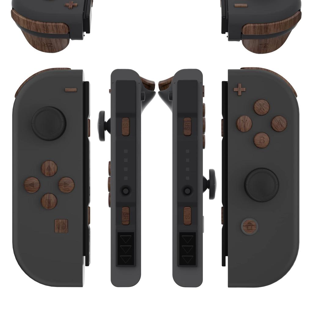 eXtremeRate Compatible with Nintendo Switch OLED Replacement Button ABXY Cross Key SR SL L R ZR ZL Trigger Button Body and Case Not Included & Joy-Con