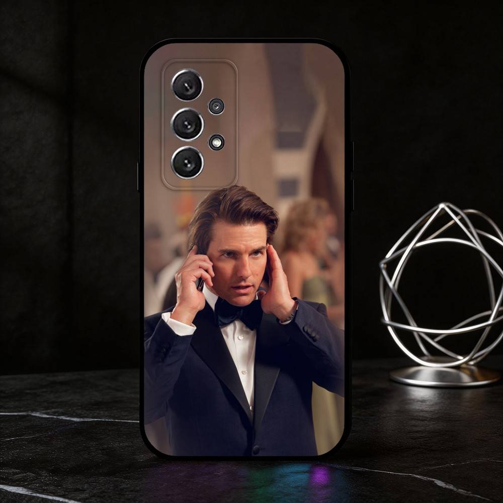 

T-Tom Cruise phone Case For Samsung S25,24,21,22,23,30,Ultra,20,Plus,Fe,Lite,Note Soft Black Cover Samsung S26ULTRA