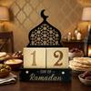 Adjustable Dates Eid Mubarak Calendar Blocks Moon Castle Ramadan Advent Calendar  Desktop Ornaments