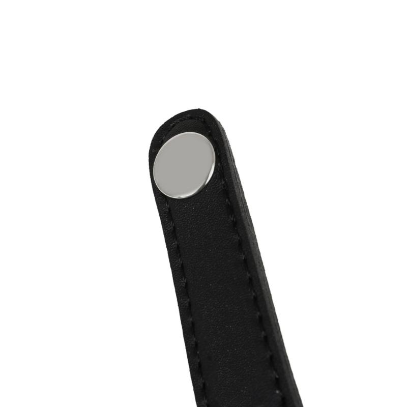Practical Black PU Leather Accordion Bellow Strap with Stable Metal Snaps Suitable for Uninterrupted Play and Style