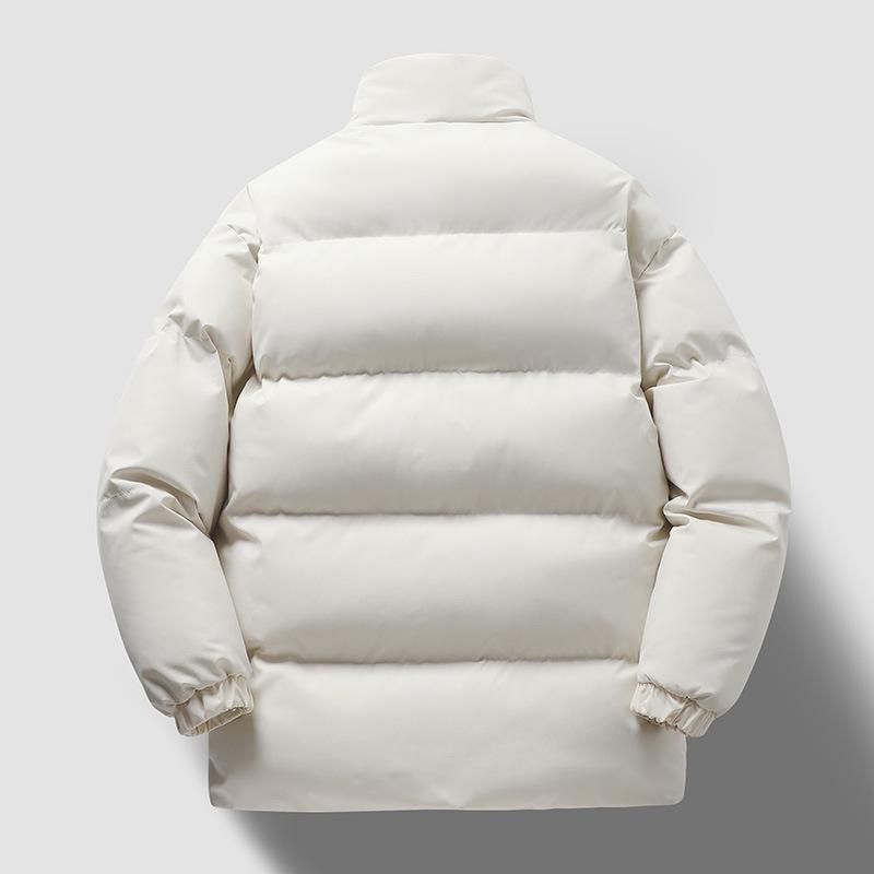 Men's Winter Warm Quilted Jackets Casual Lightweight Windproof Coat With Pockets Stand Collar Work Windbreakers Jacket for Men Thick Cargo Jackets