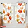 2 Stück 2D Flachdruck Szene Vorhänge Herbstblätter Aquarell_D Stoff Ohne Strom 0 Perfekt für Neujahrsfeiern