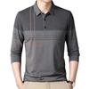 TUCANO Men's Striped Business Casual Long Sleeve Polo