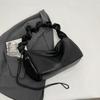 Solid Color Ruched Underarm Bag Large Capacity Handbag All Match Pleated Bag  Ladies