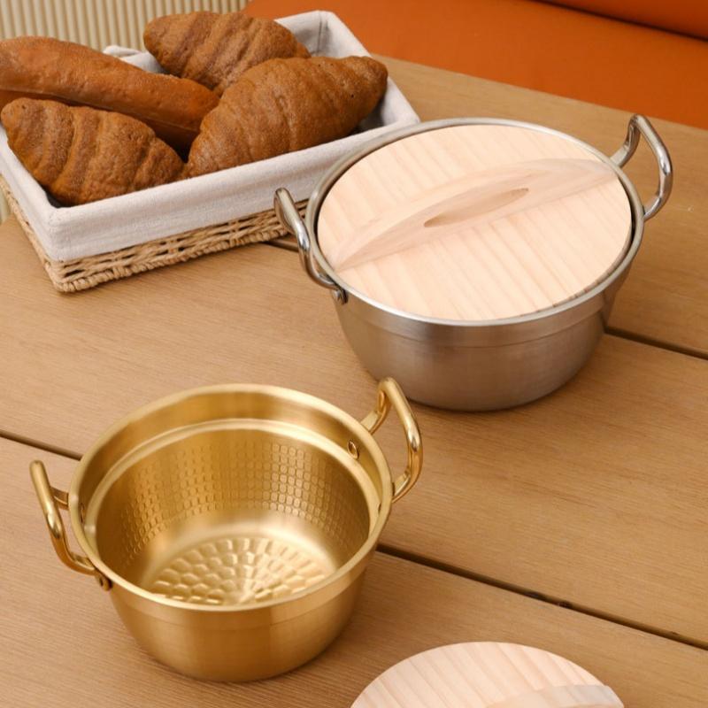 Korean Ramen 20CM Noodle Pot Double Handle Household Ramen Pot Ramen Bowls Kitchen Cooking Tools Kitchen Supply