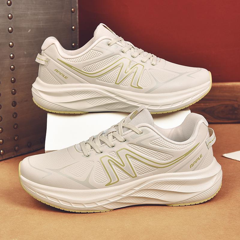 

APPLE Unisex Cushioning Rebound Running Shoes - Non-slip, Wear-resistant, Soft Sole Sports Sneakers for Men & Women 40 бежевый
