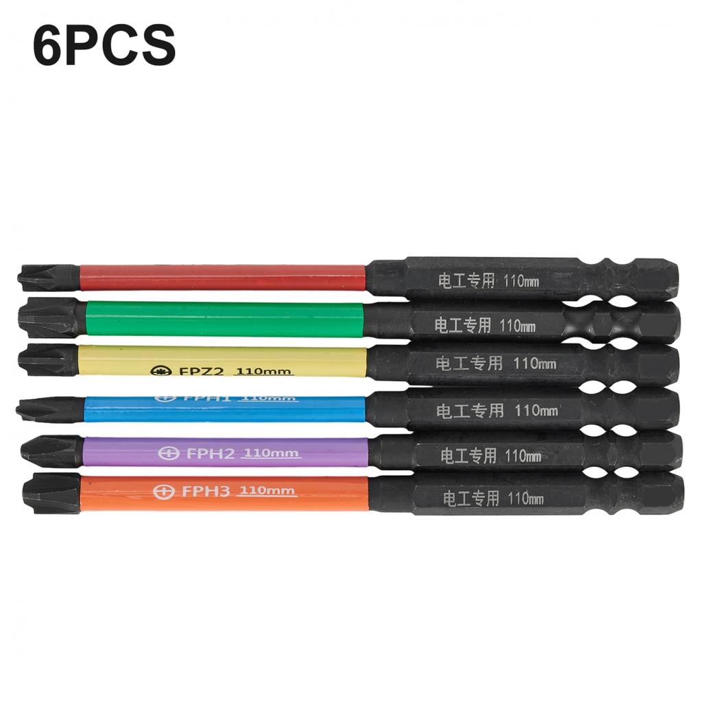 Screwdriver Bits 6 Pcs/set Alloy Steel High Quality