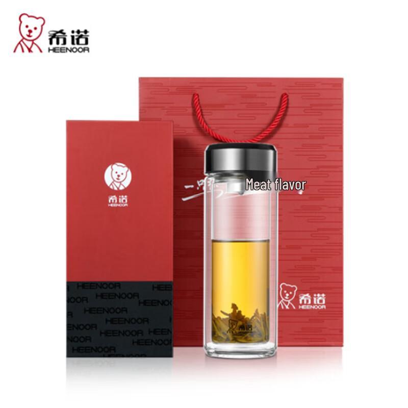 HEENOOR Double-Layer Business Glass Cup