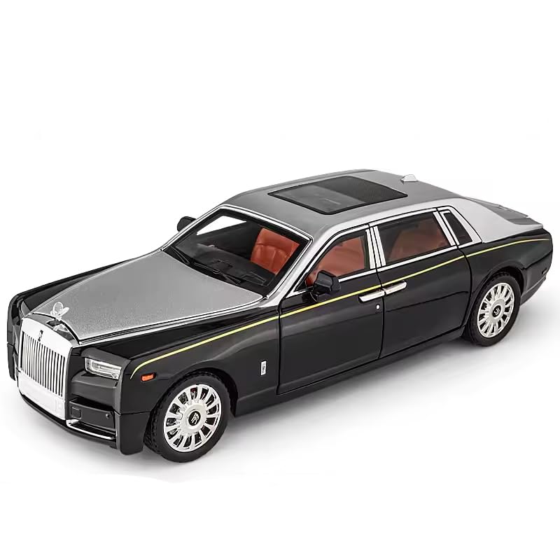 

Zmart Large Scale Phantom Diecast Metal Alloy Body Sound and Light Miniature Car Model Phantom Alloy Model Diecast Car Luxury Car Miniature Car 118