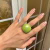 Transparent Multicolour Resin Rings Exaggerate Oversize Candy Color Dome Chunky Ring Women Summer Versatile Jewelry Accessories