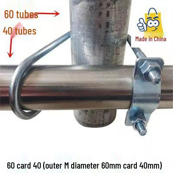 Double U-Bolt Galvanized Cross Pipe Clamp with Free Shipping