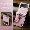 Business Leder Handyband Hülle für Samsung Galaxy Z Flip 4 5g Zflip4 Flip4 Stoßfeste Matte Hüllen für Samsung Flip4